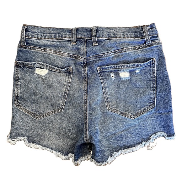 Celebrity Pink High Rise Denim Shorts Distressed Freyed Hem Size 5 - Picture 2 of 9